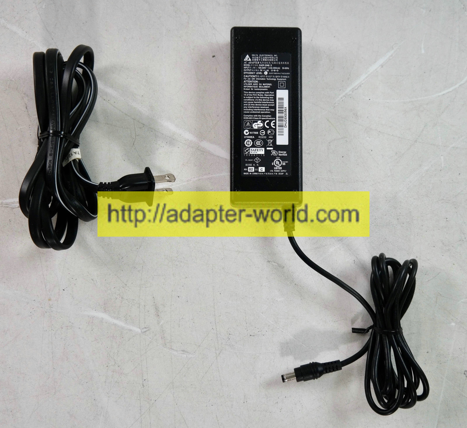 *100% Brand NEW* 5V 4A 20W Delta Electronics EADP-20NB D For Xfinity RNG110 AC Adapter POWER SUPPLY